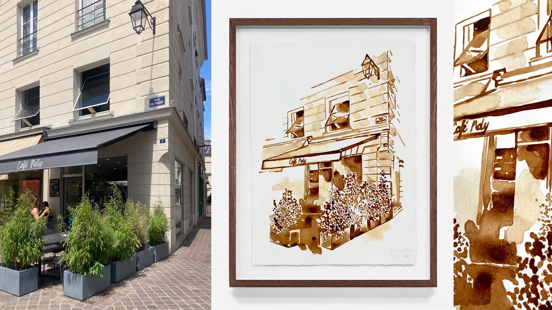Œuvre réalisée au café - commande pour Le Café Noly
